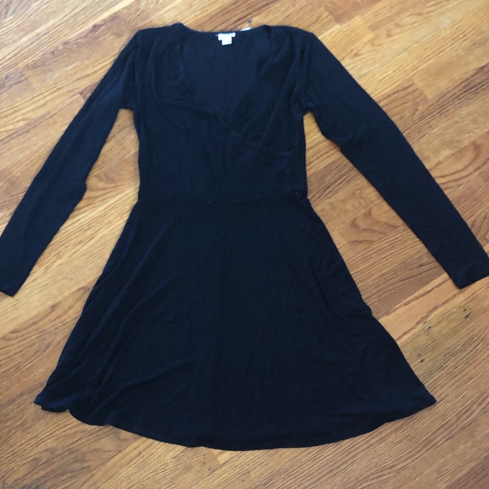 Long sleeve black dress